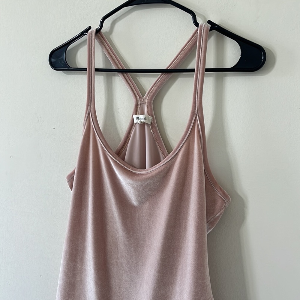 Madewell Velvet Racerback Bodysuit Size Large - Picture 6 of 13